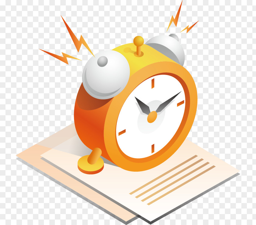 Alarm Clock Vector Files Gold PNG