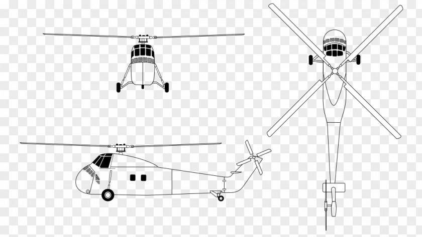 Helicopter Sikorsky H-34 H-19 Chickasaw Rotor Aircraft PNG
