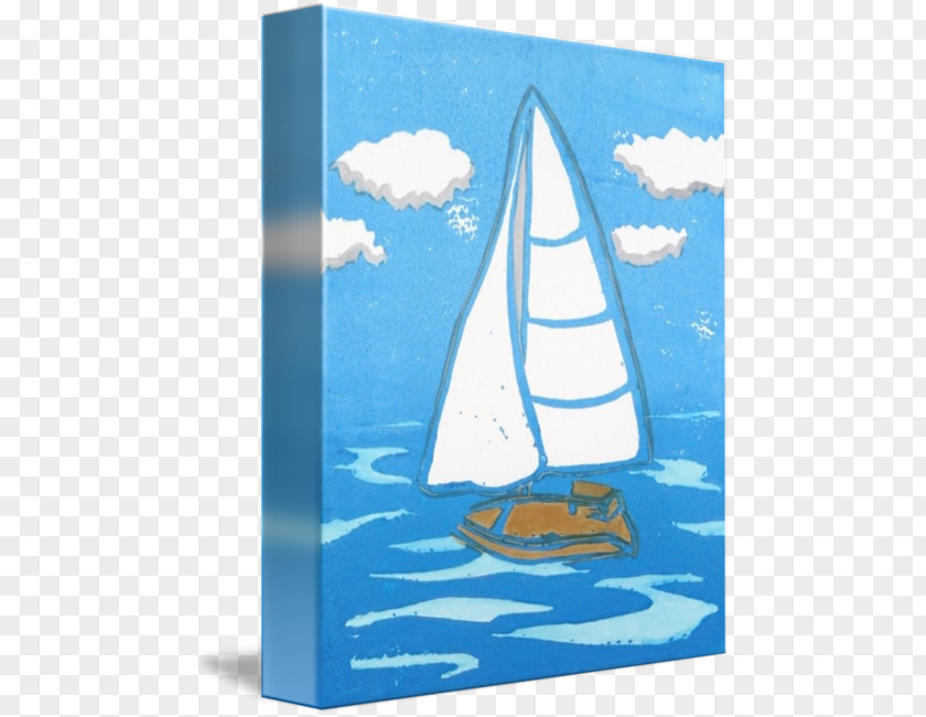 Watercolor Sailing Boat Animated Cartoon Water Sky Plc PNG