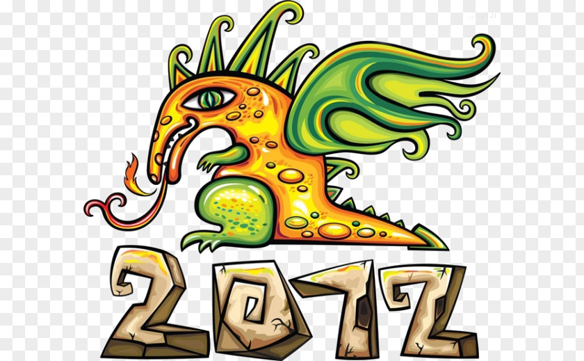 Cartoon Dinosaur Material Chinese New Year Dragon Illustration PNG