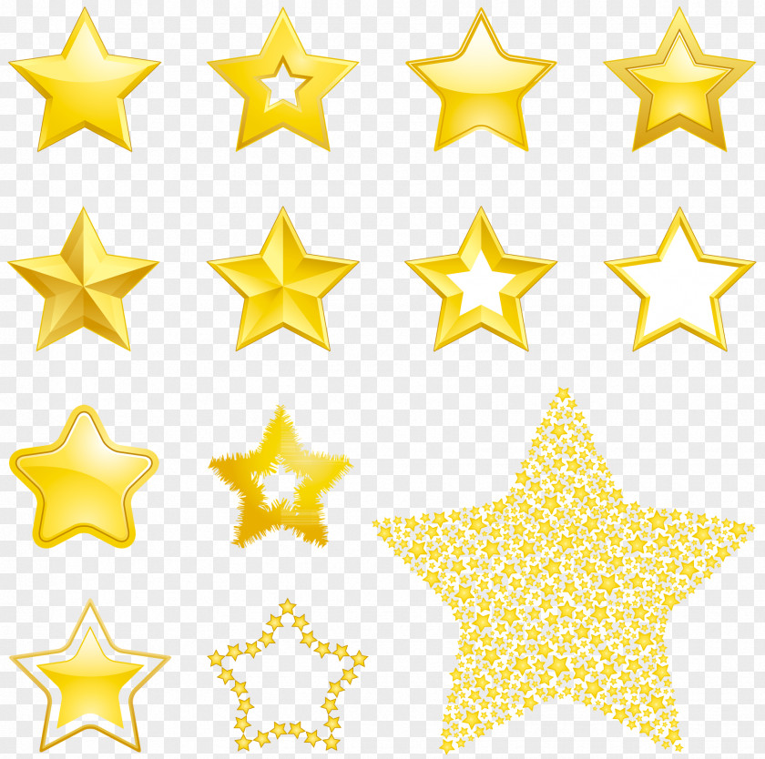 Five Acclaimed Stars Star Euclidean Vector Clip Art PNG