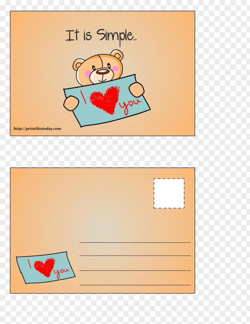 Postcard Love Paper Post Cards PNG