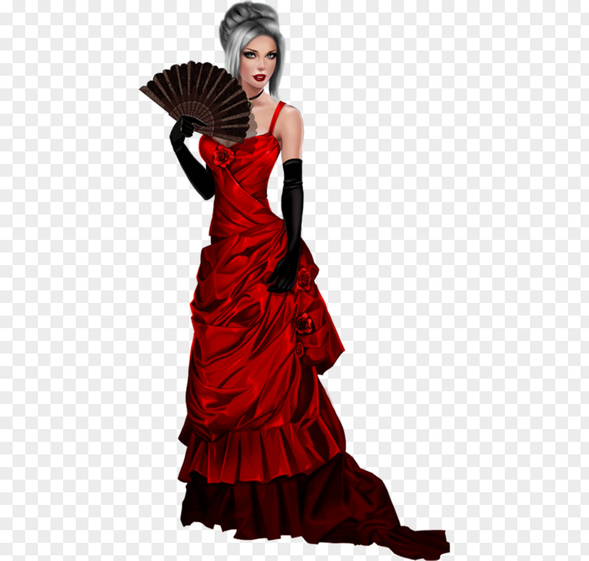 Dress Edwardian Era Woman Costume PNG