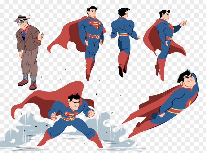Flat Superman Jimmy Olsen Lois Lane Clark Kent Joker Drawing PNG