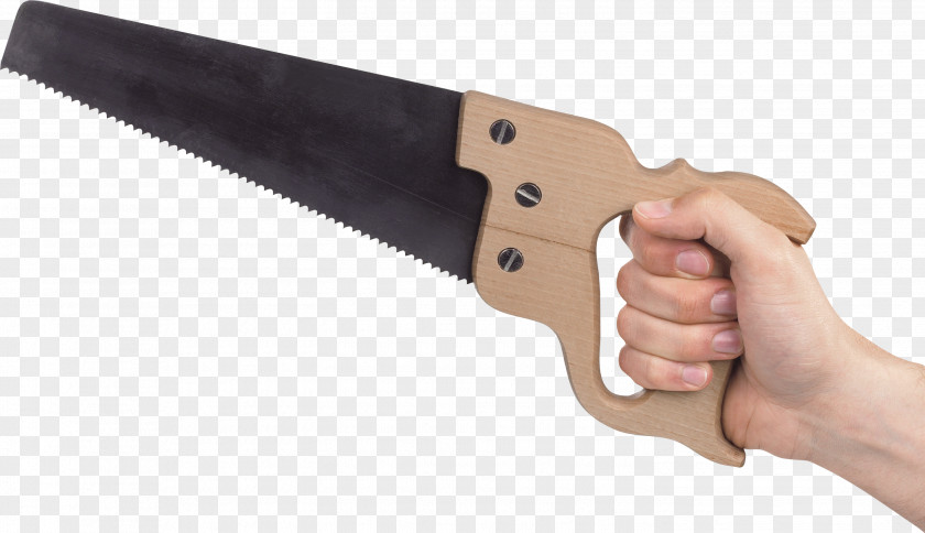 Holding The Saw Blade Hand Tool PNG