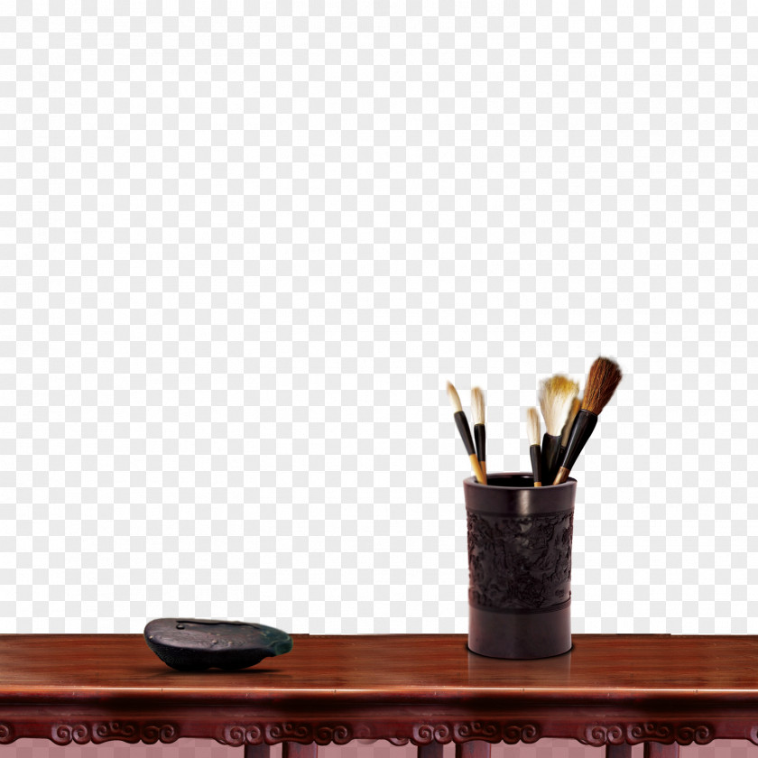 Pen Holder And Inkstone Brush Pot Ink PNG