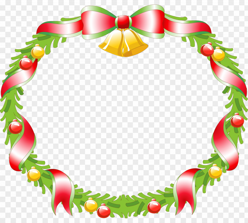 Christmas Wreath Decoration Santa Claus Clip Art PNG