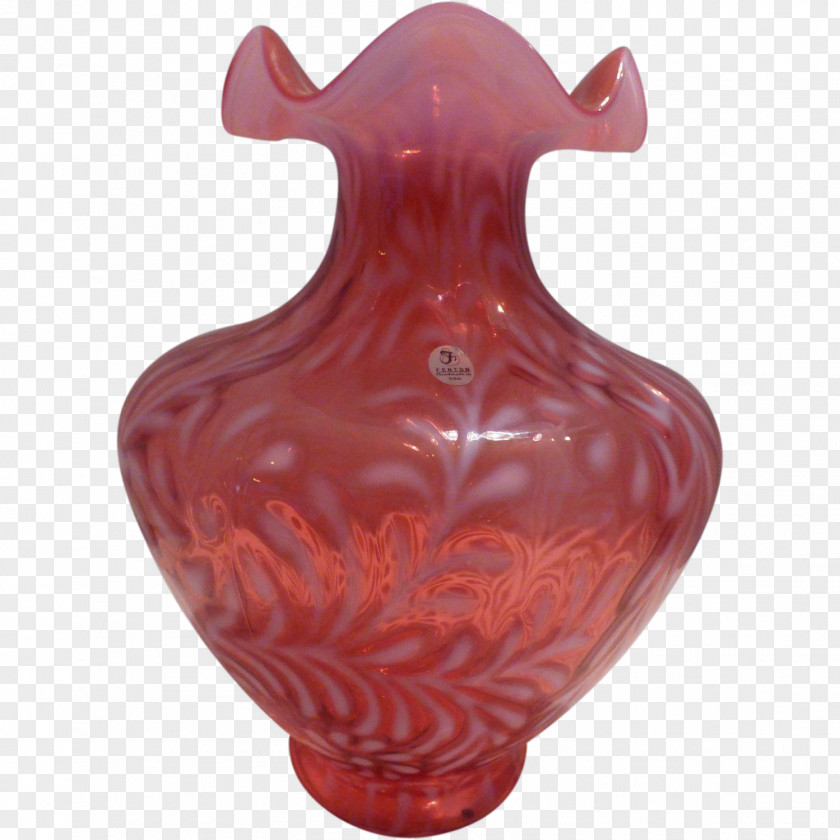 Vase Fenton Art Glass Company Ceramic Cranberry PNG