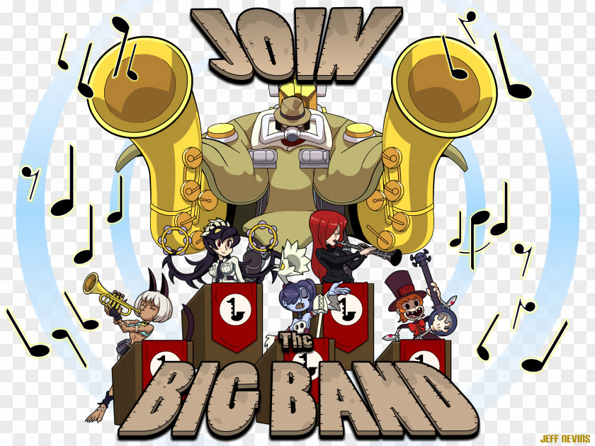 Big Band Skullgirls Them's Fightin' Herds Video Game Fan Art PNG