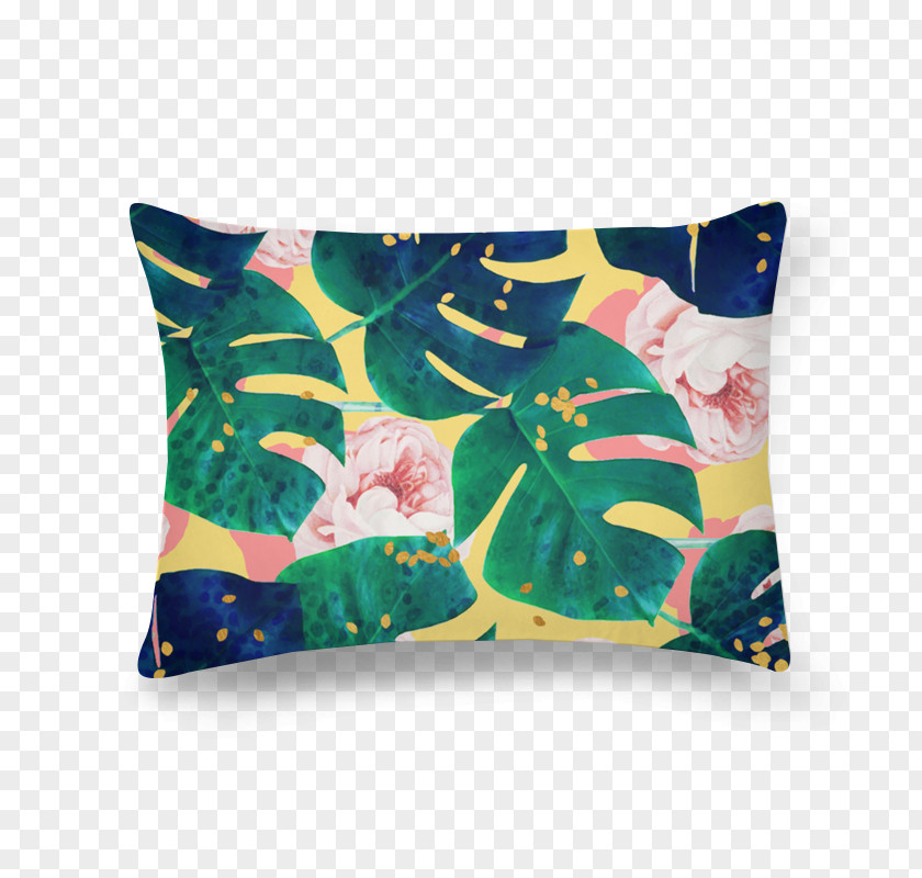 Monstera Throw Pillows Cushion Art Cotton PNG