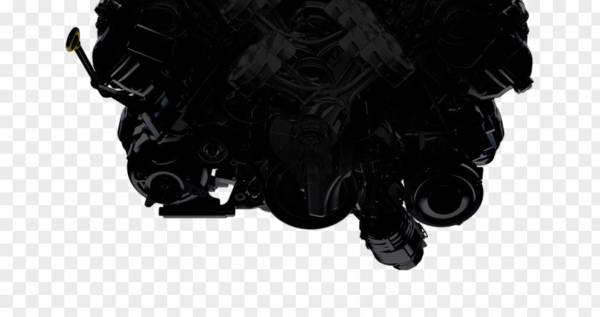 V8 Engine White Black M PNG