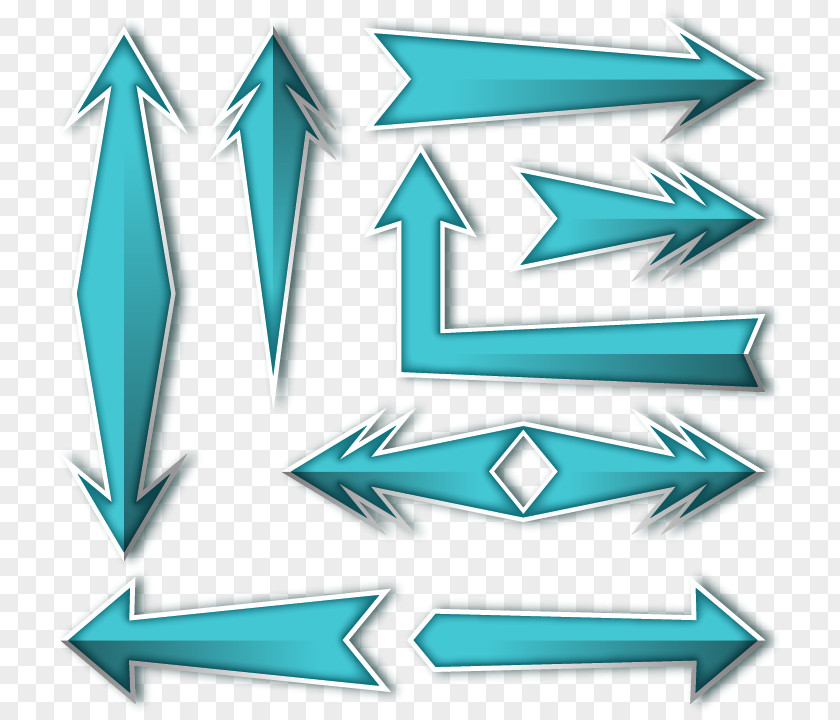 Vector Blue Cartoon Shoulder Flag Arrow 3D Computer Graphics Icon PNG