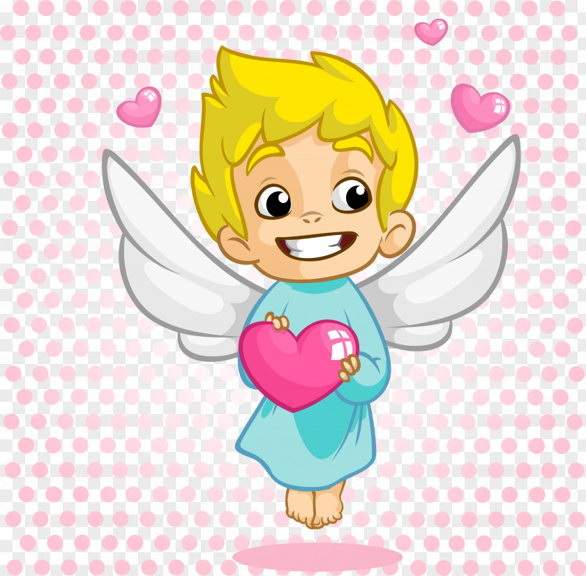 Vector Cupid Angel Valentines Day Illustration PNG