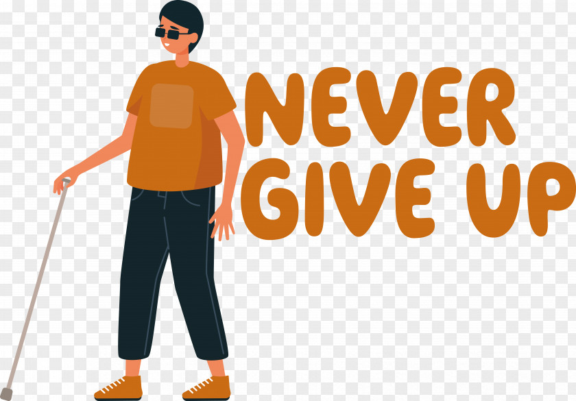 Disability Never Give Up Disability Day PNG