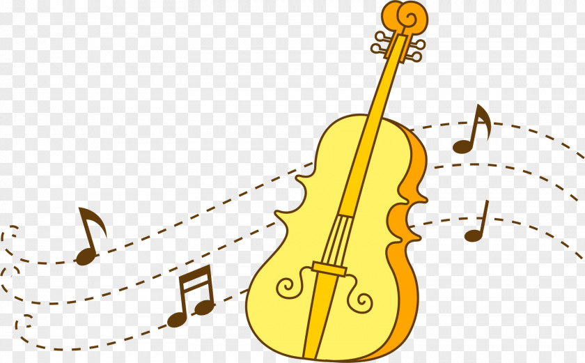 Hand-painted Violin Bass PNG
