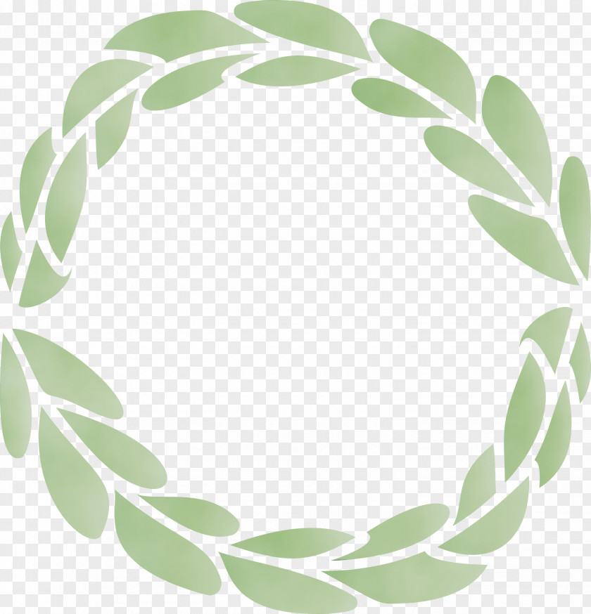 Leaf Green Plant Circle PNG