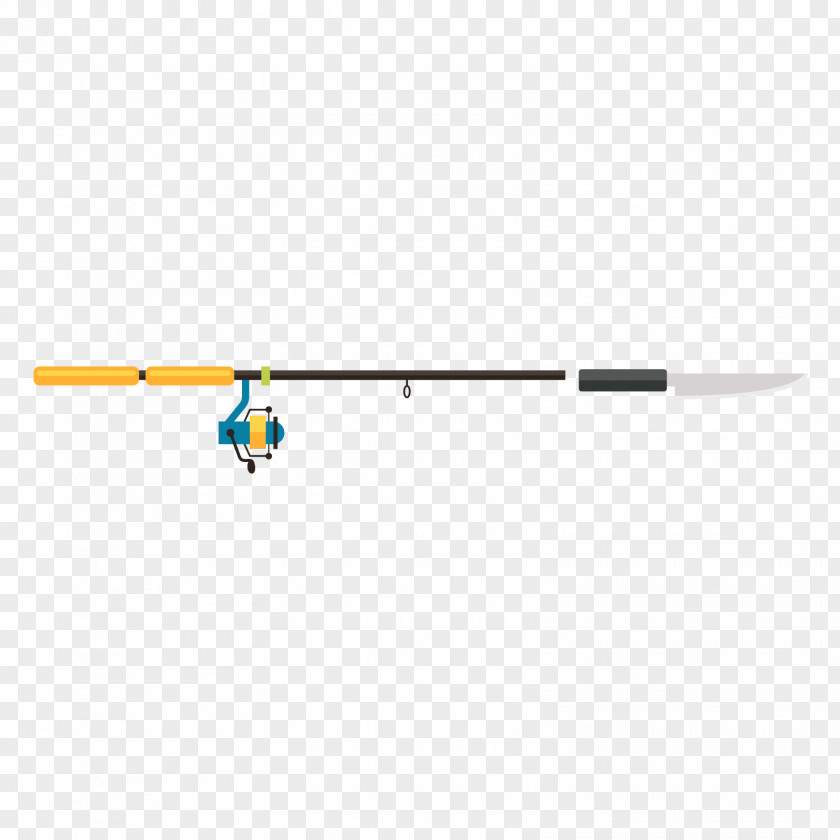 Black And Yellow Fishing Rod PNG