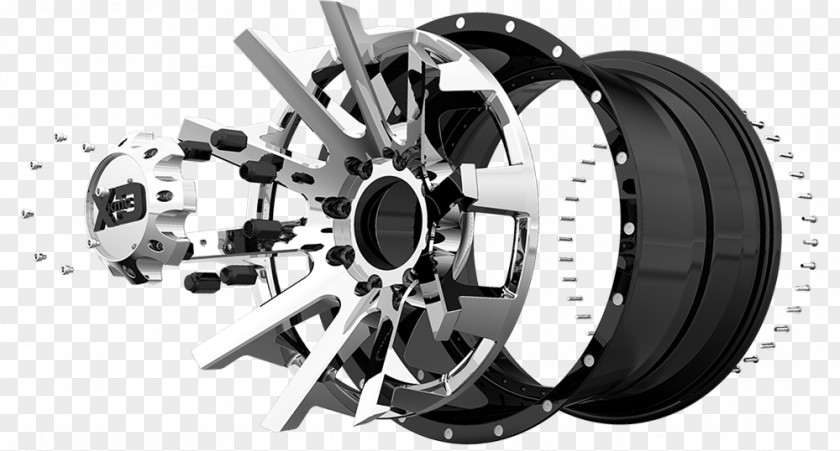 Exploded Alloy Wheel Spoke Tire Rim PNG