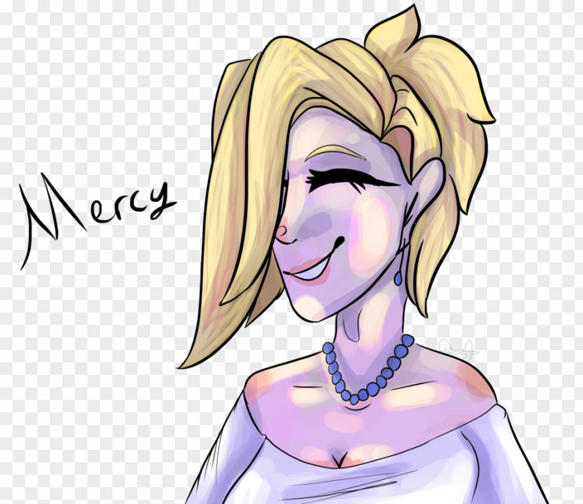 Mercy Fanart Ear Human Hair Color Illustration Forehead PNG