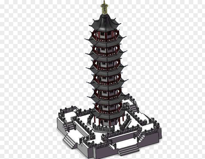Pagoda Mechanical Model Leifeng PNG
