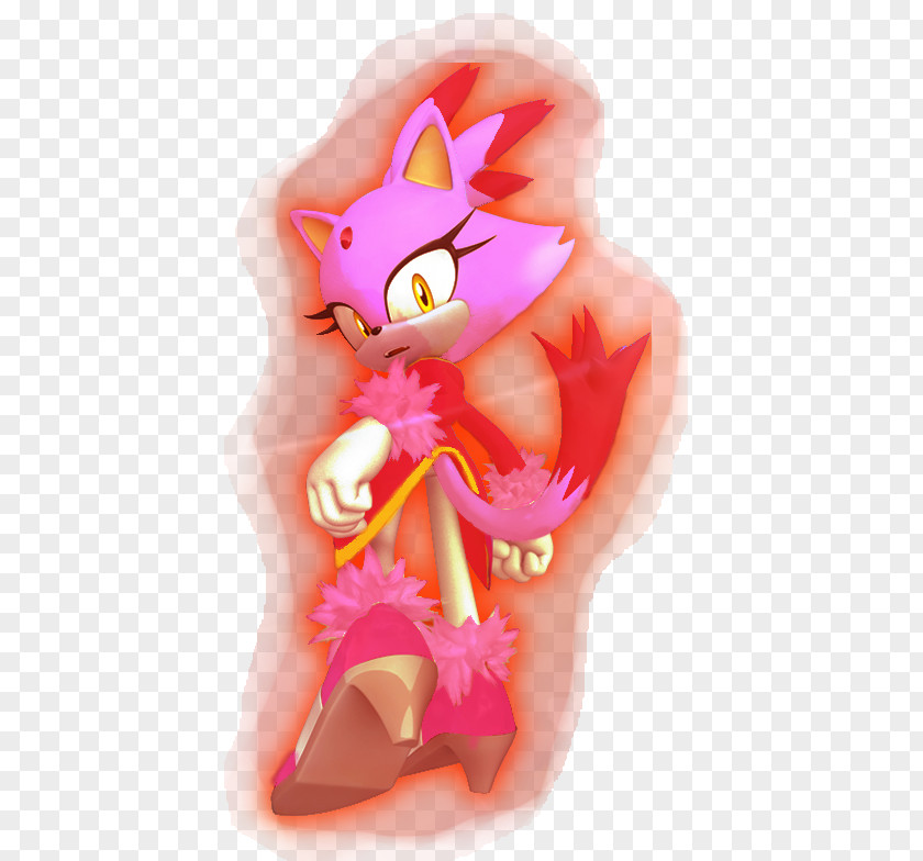 Blaze The Cat Pink M Figurine Fiction Character PNG