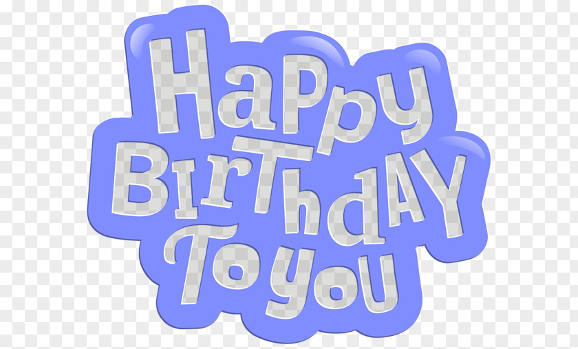 Blue Happy Birthday Cake To You Clip Art PNG