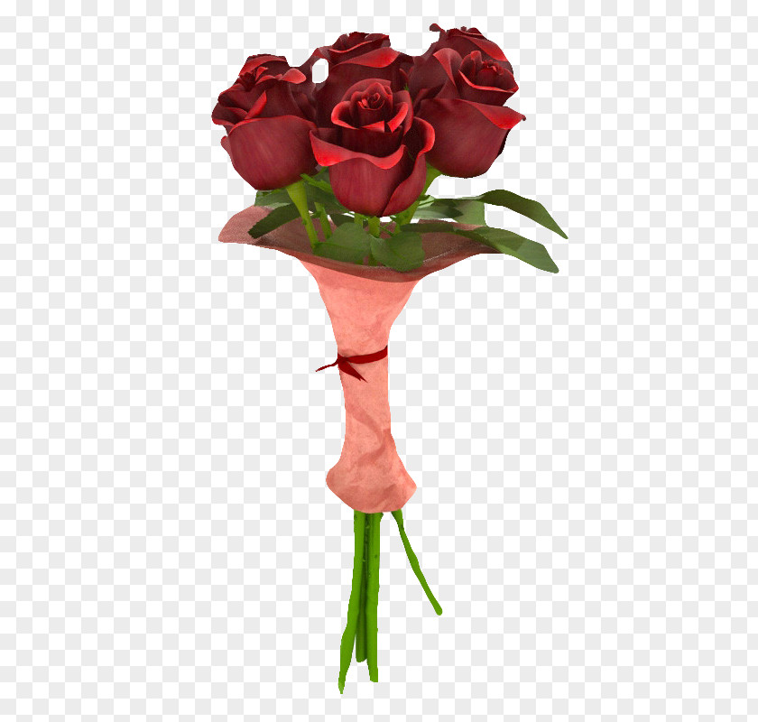 Red Paper Bouquet Garden Roses Flower Clip Art PNG