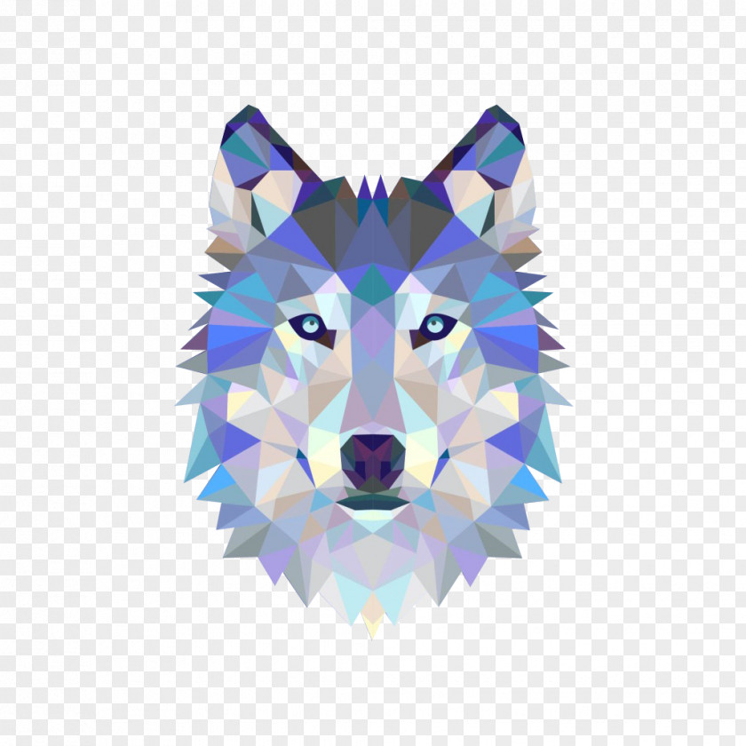 Wolf T-shirt Dog Paper Geometry Sticker PNG