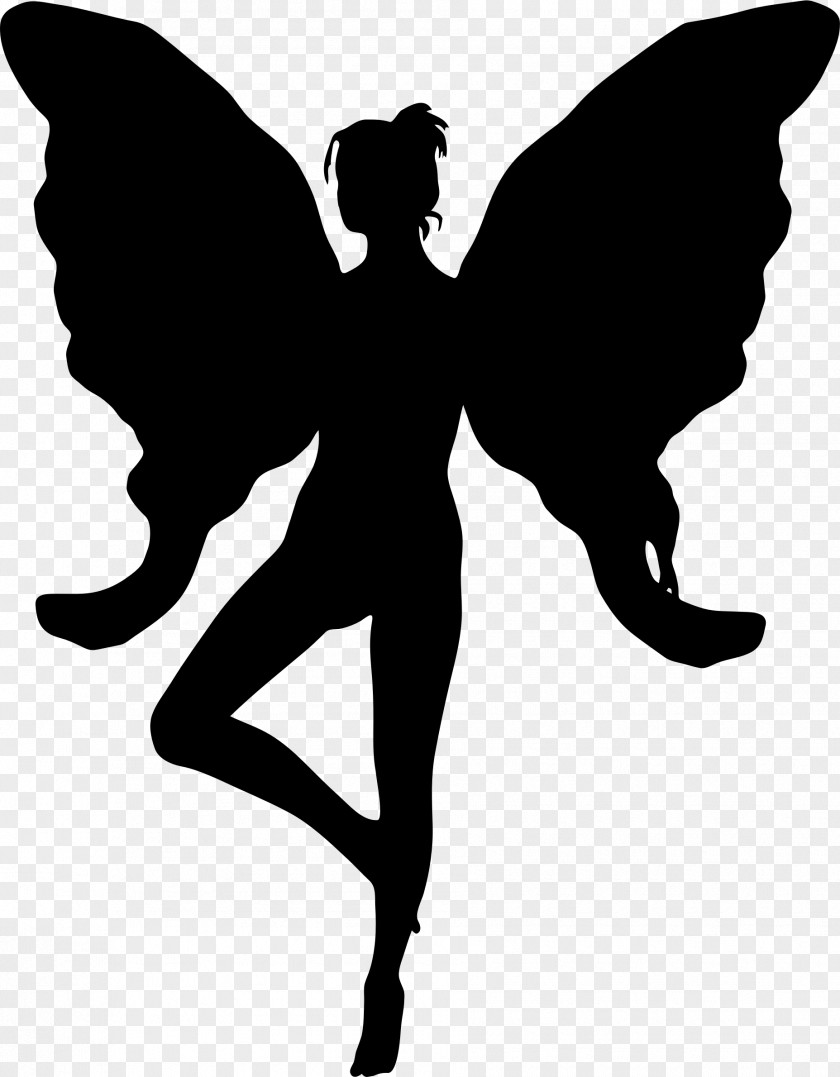 Silhouette Prismatic Color Fairy Clip Art PNG