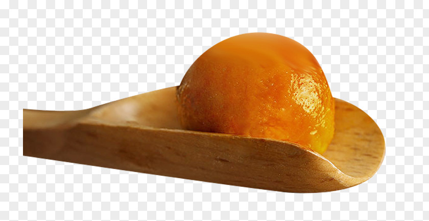 The Egg Yolk On Wooden Spoon Salted Duck PNG