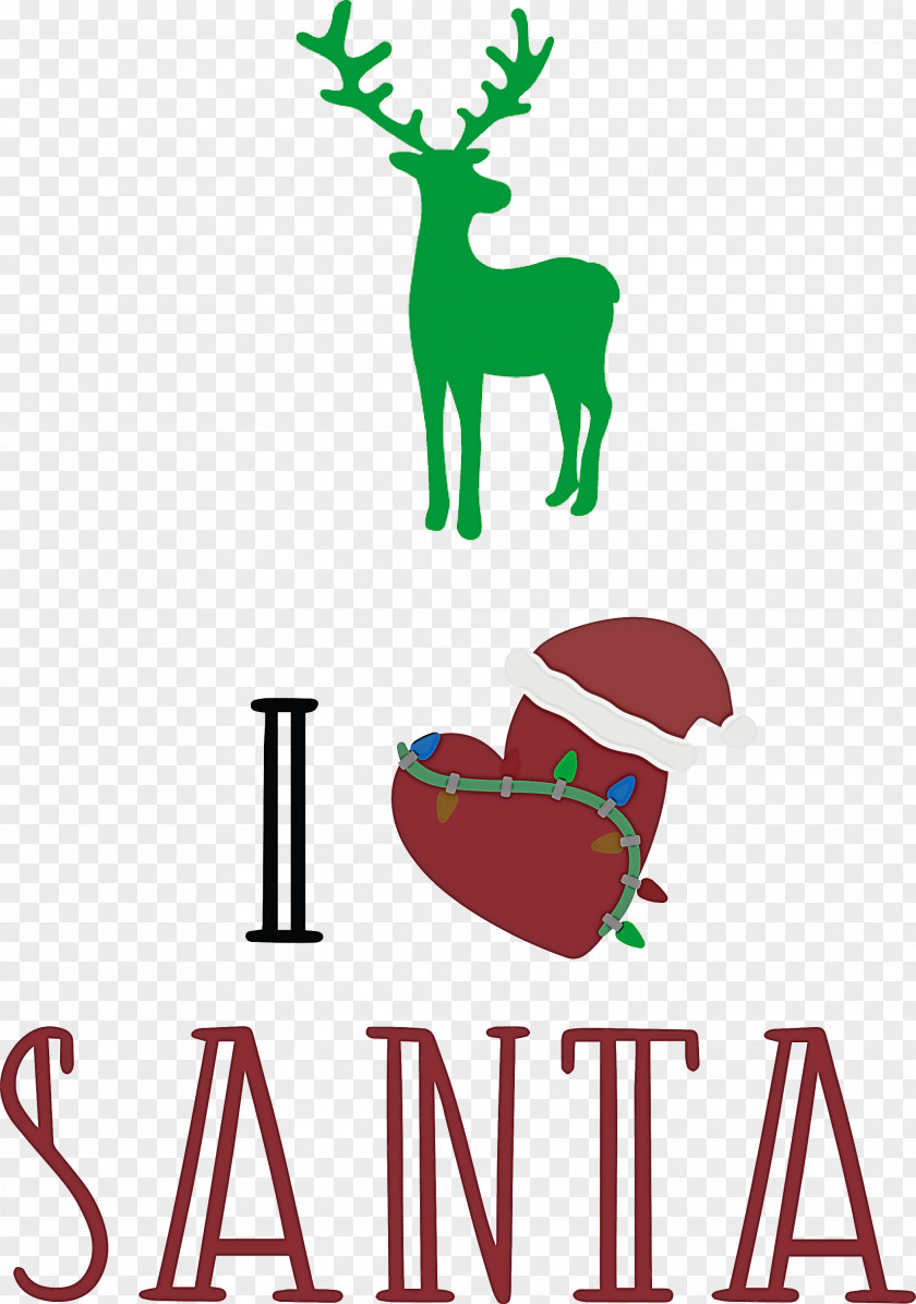 I Love Santa Christmas PNG