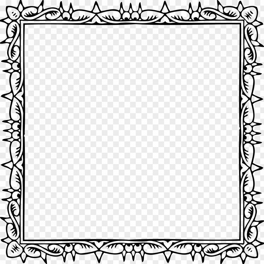Pages Coloring Book Border Clip Art PNG
