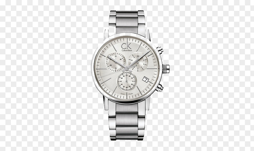 Bracelet Watch Calvin Klein Men's Chronograph Silver PNG