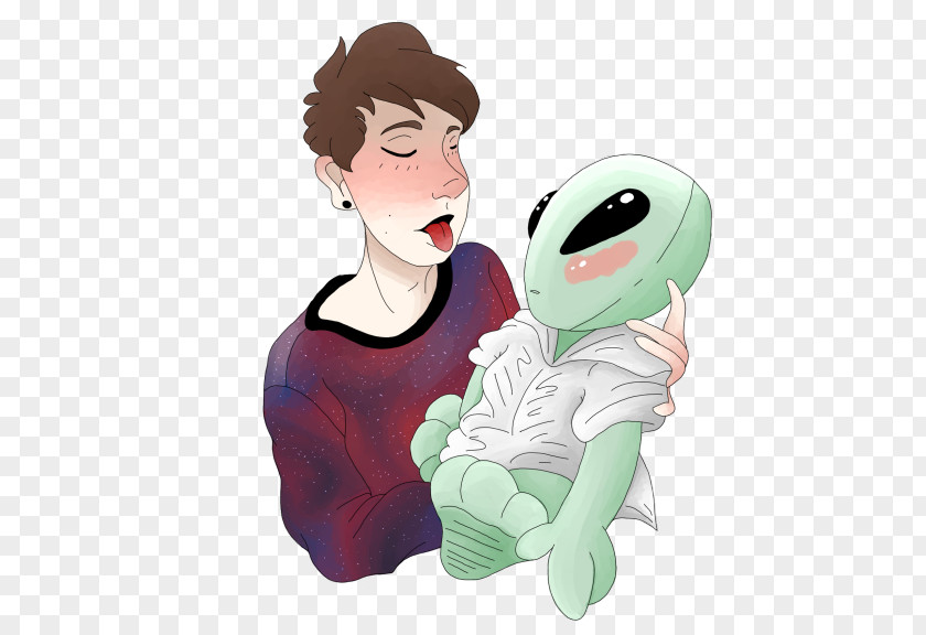 Extraterrestrial Life Cartoon Thumb Character PNG