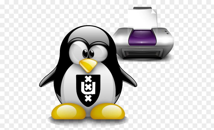 Linux Kernel Tux Printer Samba PNG