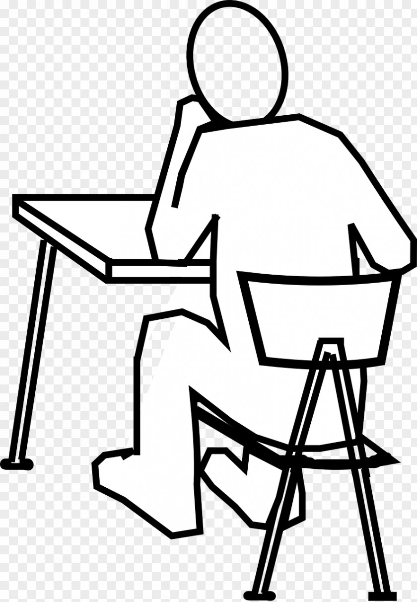 Sitting Standing Desk Table Drawing PNG