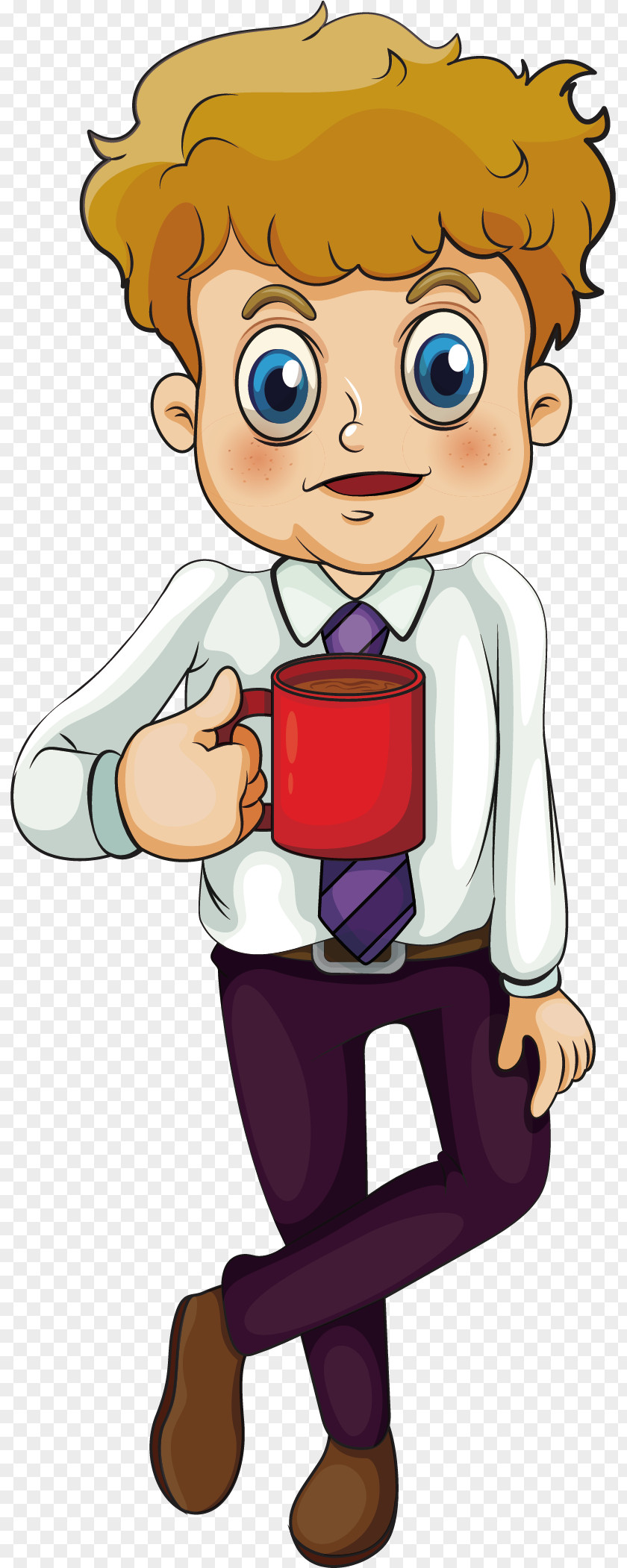 Tea Man Coffee Drink Illustration PNG