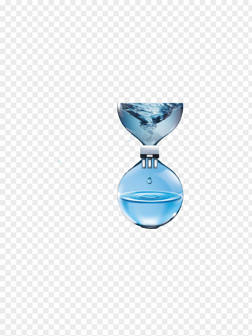Water Purifier Hourglass Glass Liquid Turquoise PNG