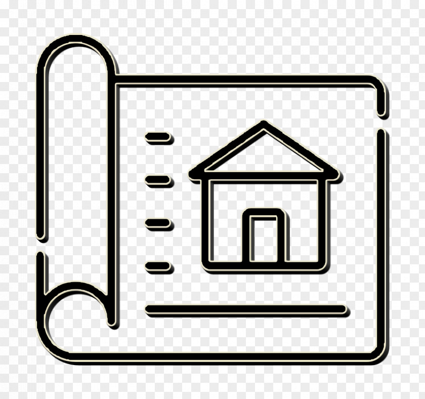 Construction Icon Sketch House PNG