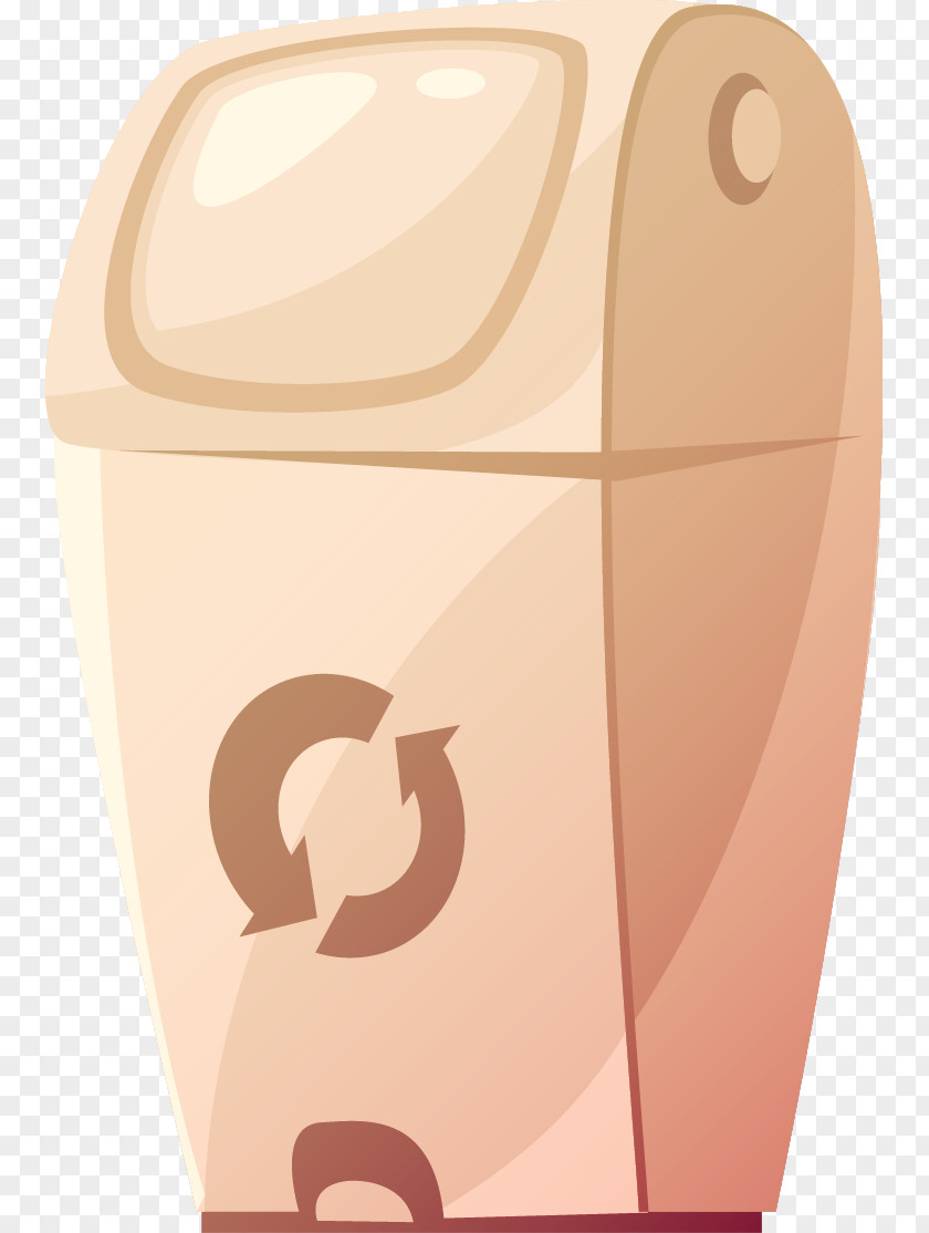 Hand-painted Trash Can Waste Container Illustration PNG