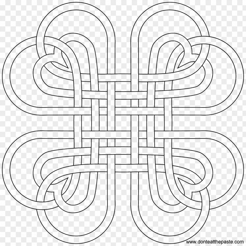 HEART KNOT Line Art Celtic Knot Celts Pattern PNG