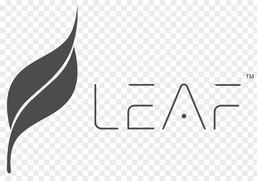 Leaf Logo Wearable Technology Brand Design PNG