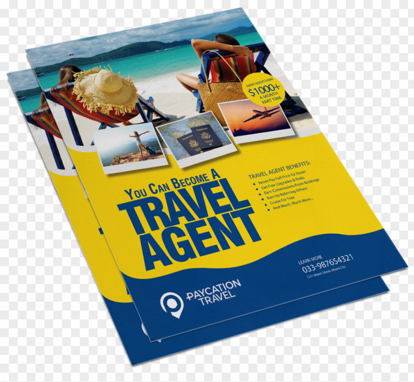 Flyer Mockup Paper Advertising Printing Travel PNG