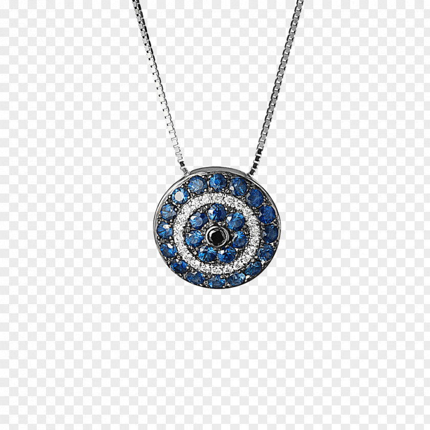 Necklace Locket Cobalt Blue Sapphire Jewellery PNG
