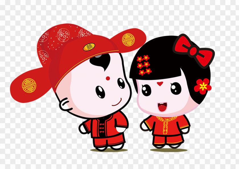 Bride And Groom Chinese Marriage Wedding PNG