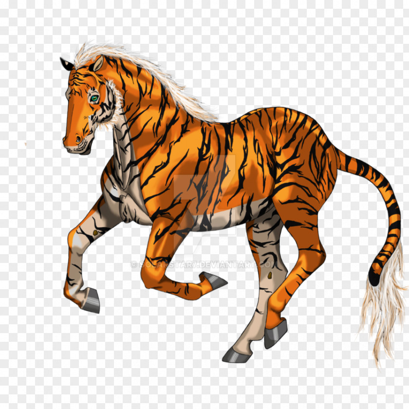 Climbing Tiger Mustang Horse Gypsy Mane PNG