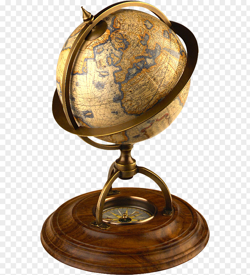 Globe Old World Antique Map PNG