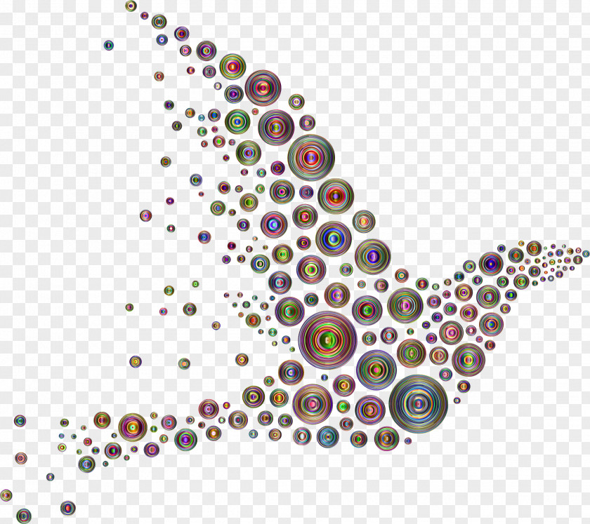 Psychedelic Vector Hummingbird Circle Clip Art PNG