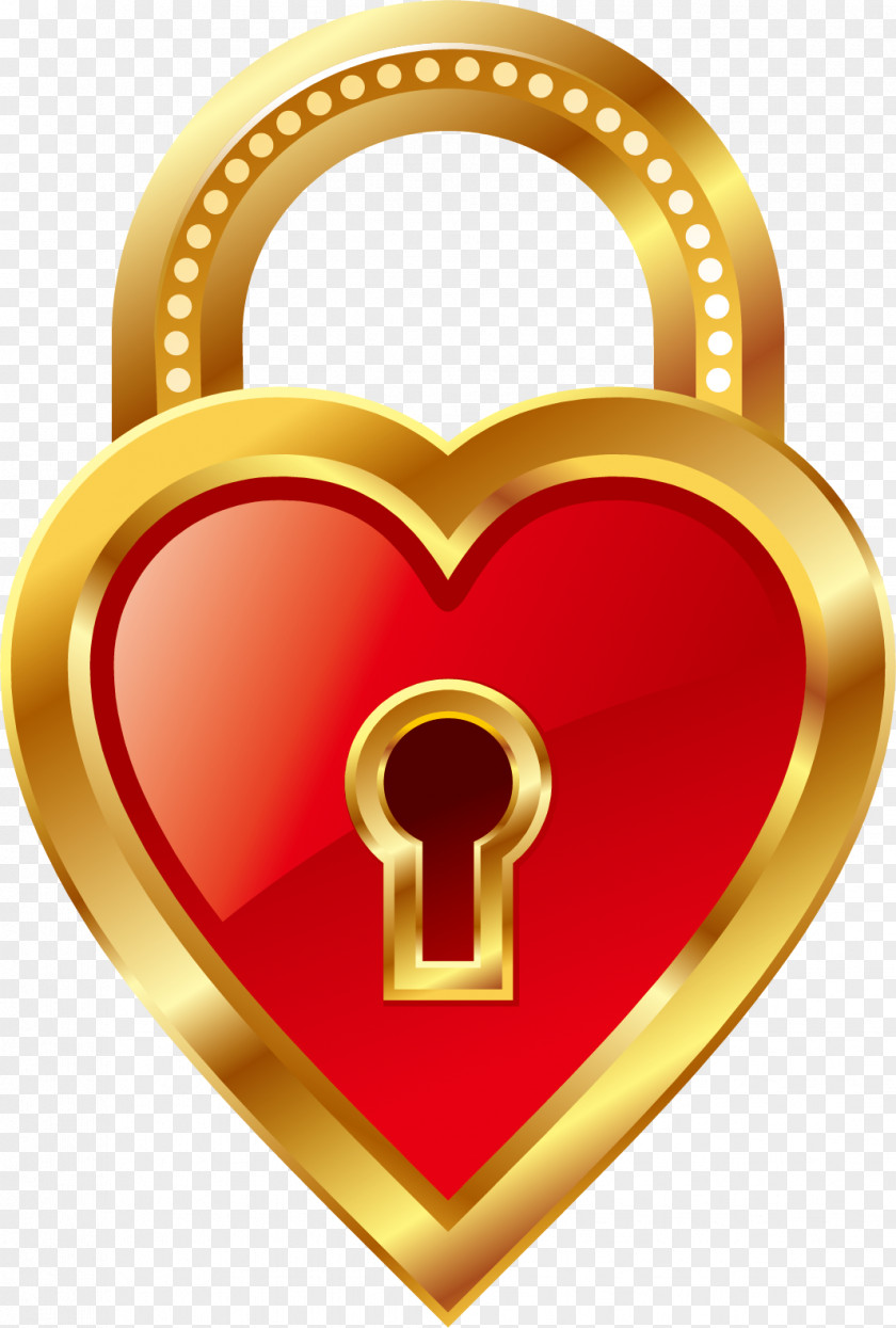 Lock Vector Material Key Padlock Heart Clip Art PNG