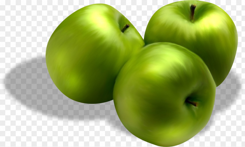 Three Green Apples Granny Smith Apple Strudel Fruit PNG